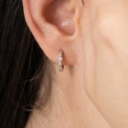 Minimalist Diamond Hoop Earrings - 92Five