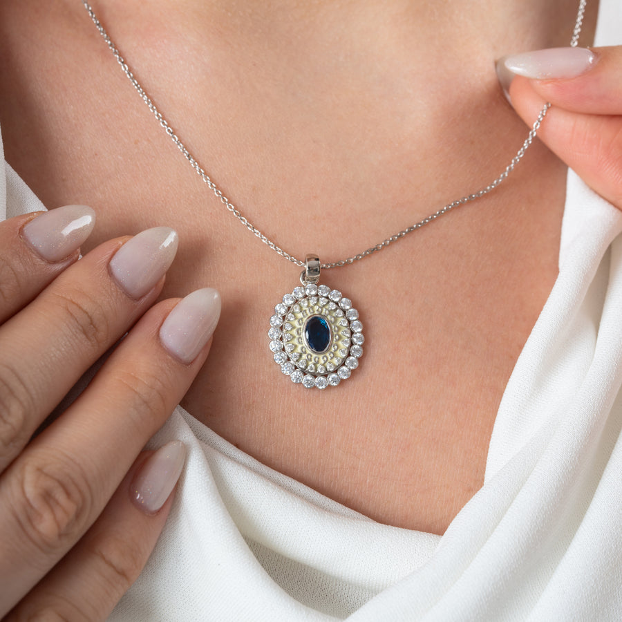 Traditional Kudan Polki Diamond Pendant