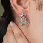 Floral Radiance 925 Silver Pendant & Earring Set – 92Five - 92Five