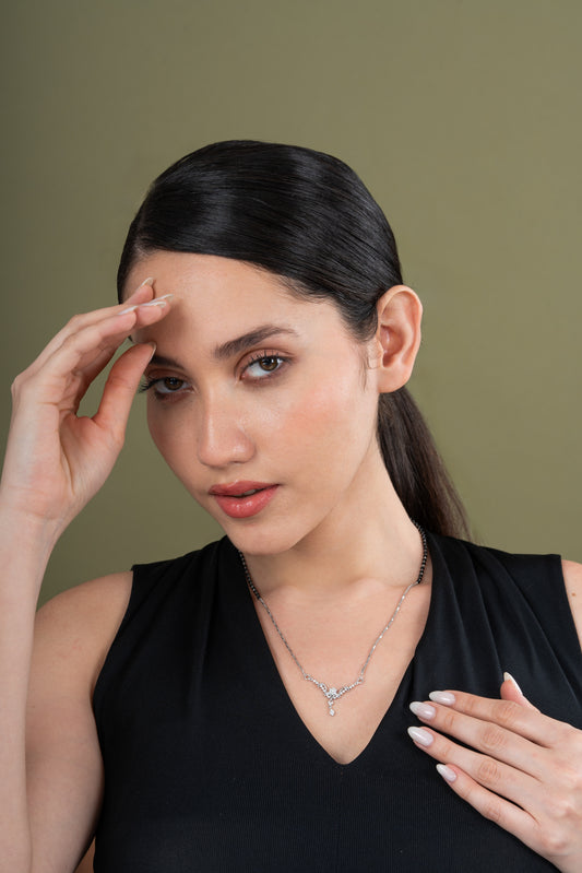 Floral Diamond Mangalsutra