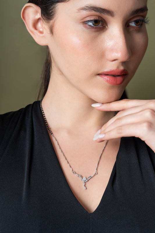 Floral Diamond Mangalsutra