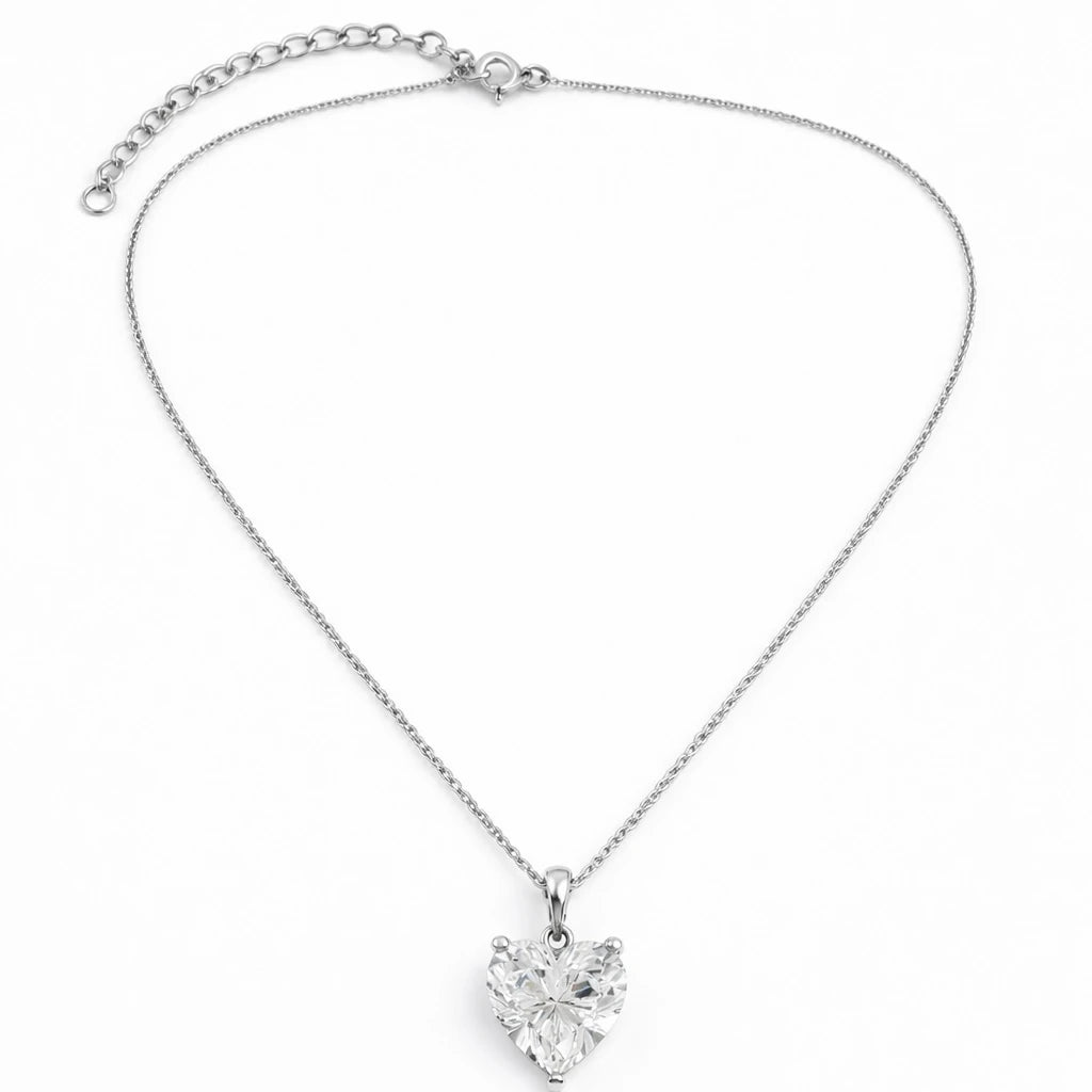 92FIVE JEWELS 925 Silver Heart Shape PendantSilver Jewellery for Women & Girl's | Great for Gifting
