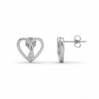 Twisted Heart 925 Silver Earring