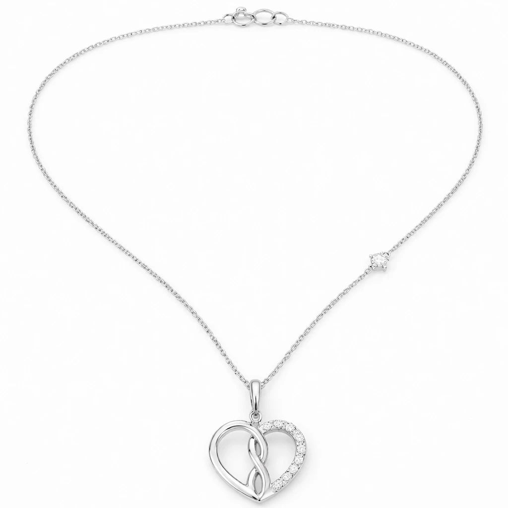 Twisted Heart 925 Silver Pendant