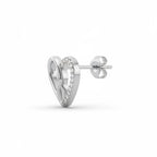 Twisted Heart 925 Silver Earring