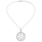 Floral Circle 925 Silver Pendant