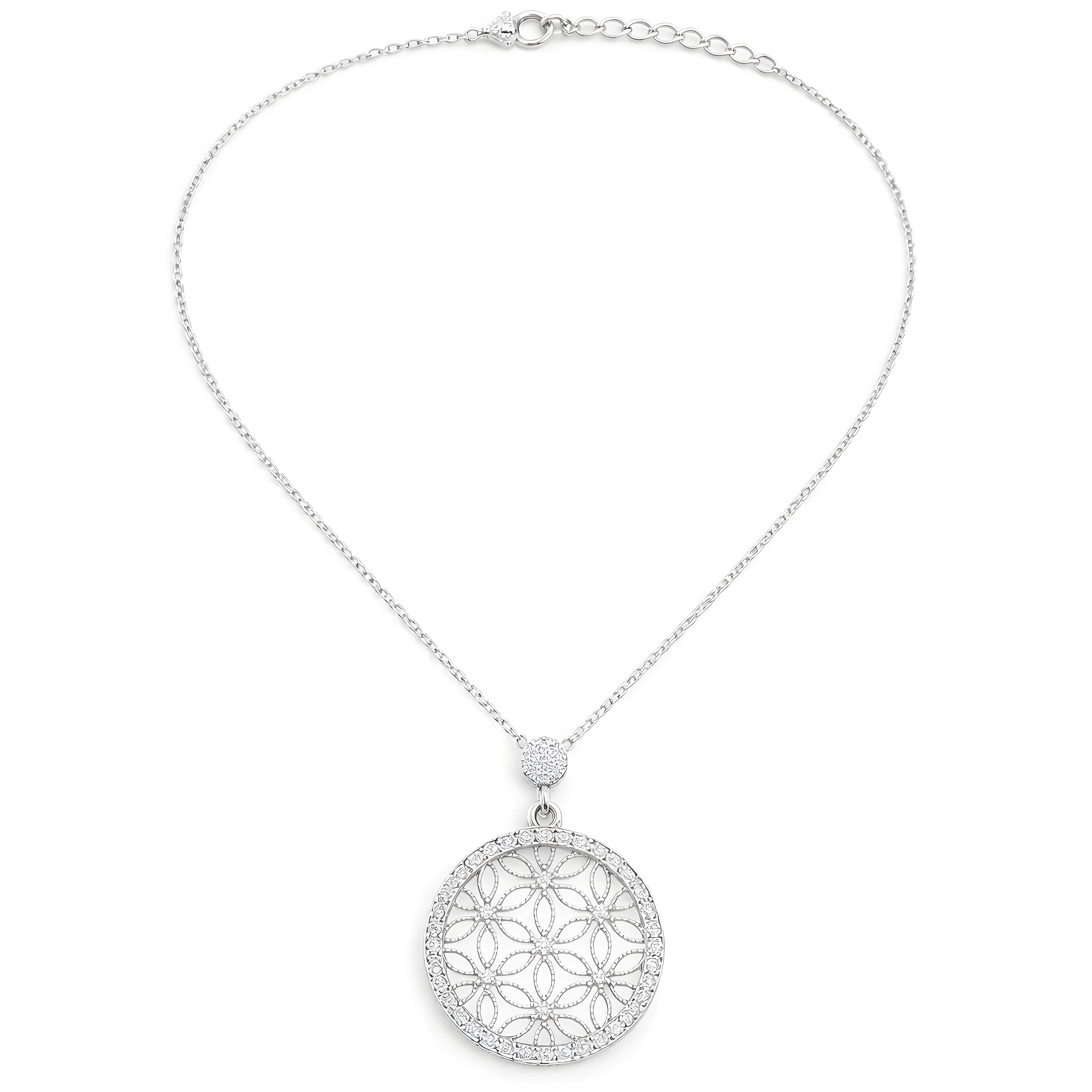Floral Circle 925 Silver Pendant