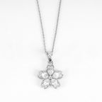 Floral Diamond-Cut Pendant