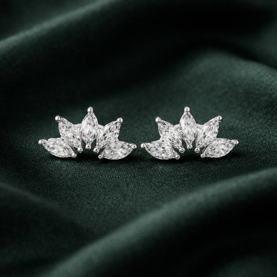 Flora Halo Diamond Earrings