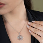 Snowflake Modern Geometric Diamond Pendant