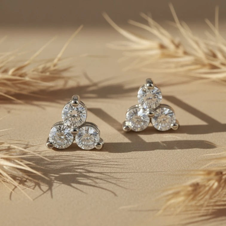 Trio Tiny Stud Earrings