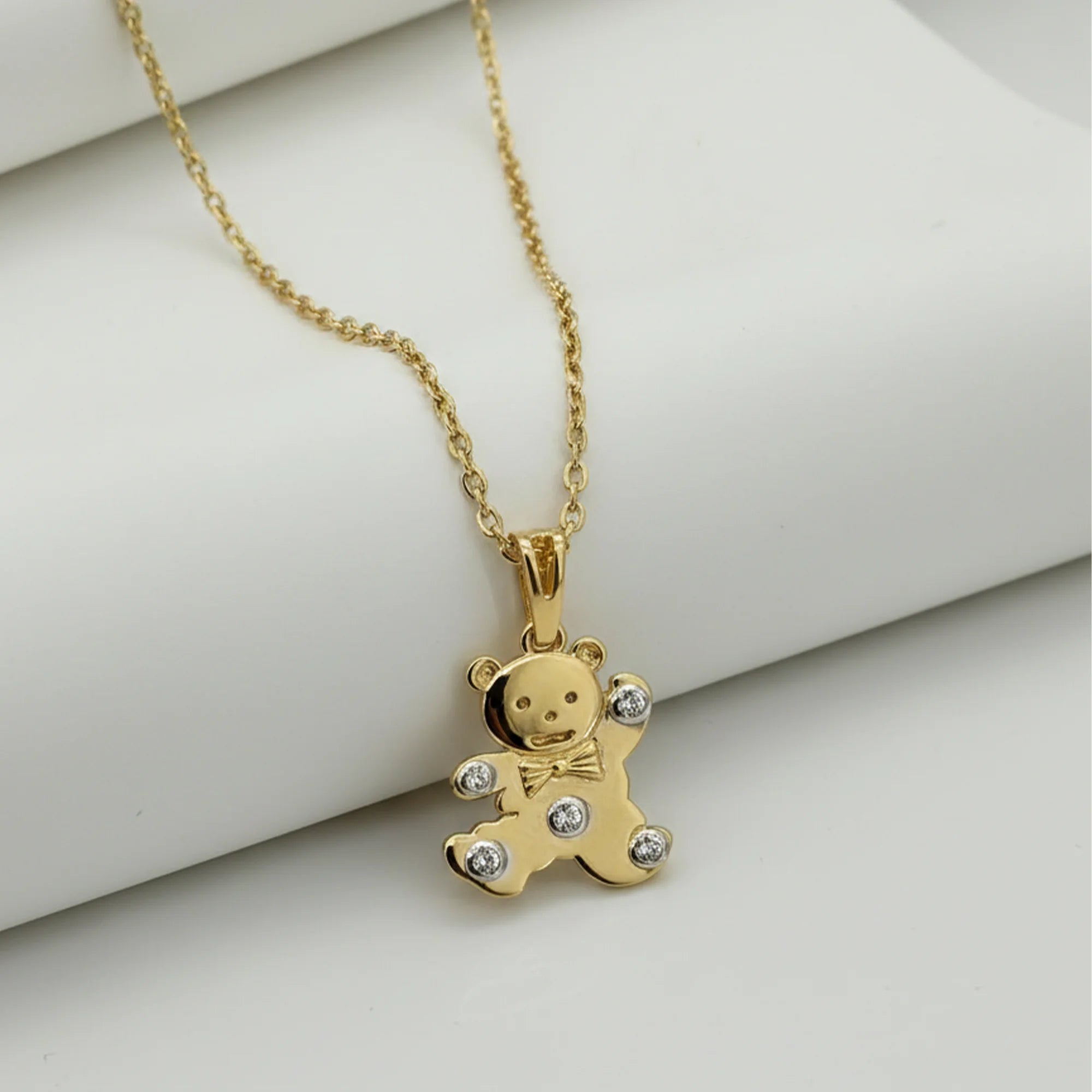 18KT Gold Plated Teddy Bear Pendant Main image