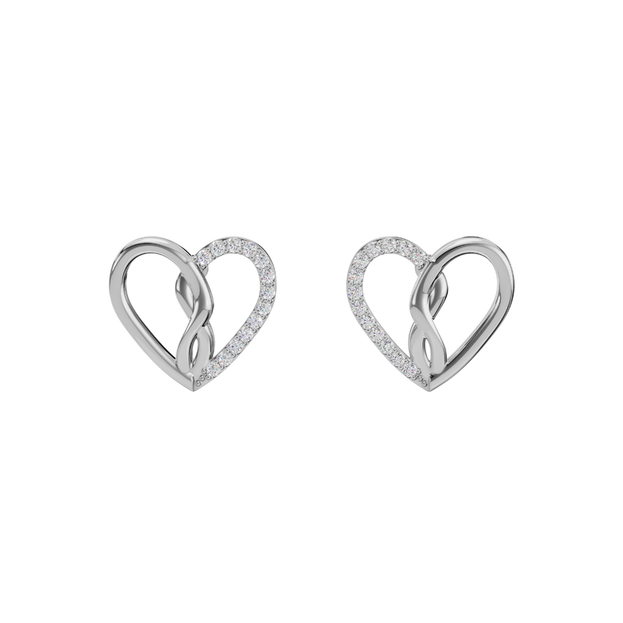 Twisted Heart 925 Silver Earring