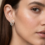 18KT Gold Twin Leaf Earrings