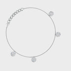 Elegant Hanging Diamond Anklet - 92Five