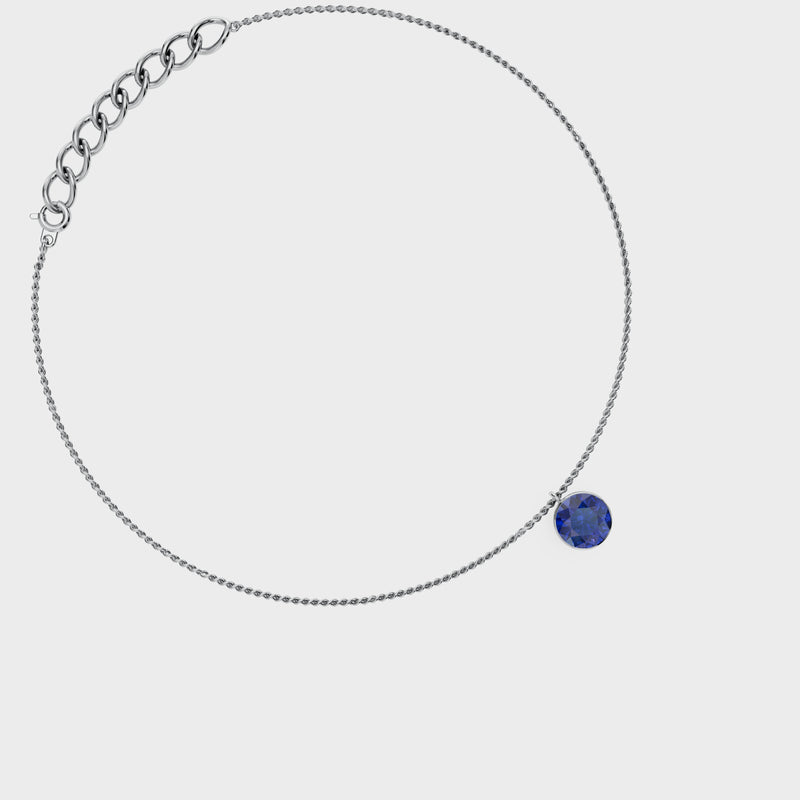 Blue Diamond Anklet