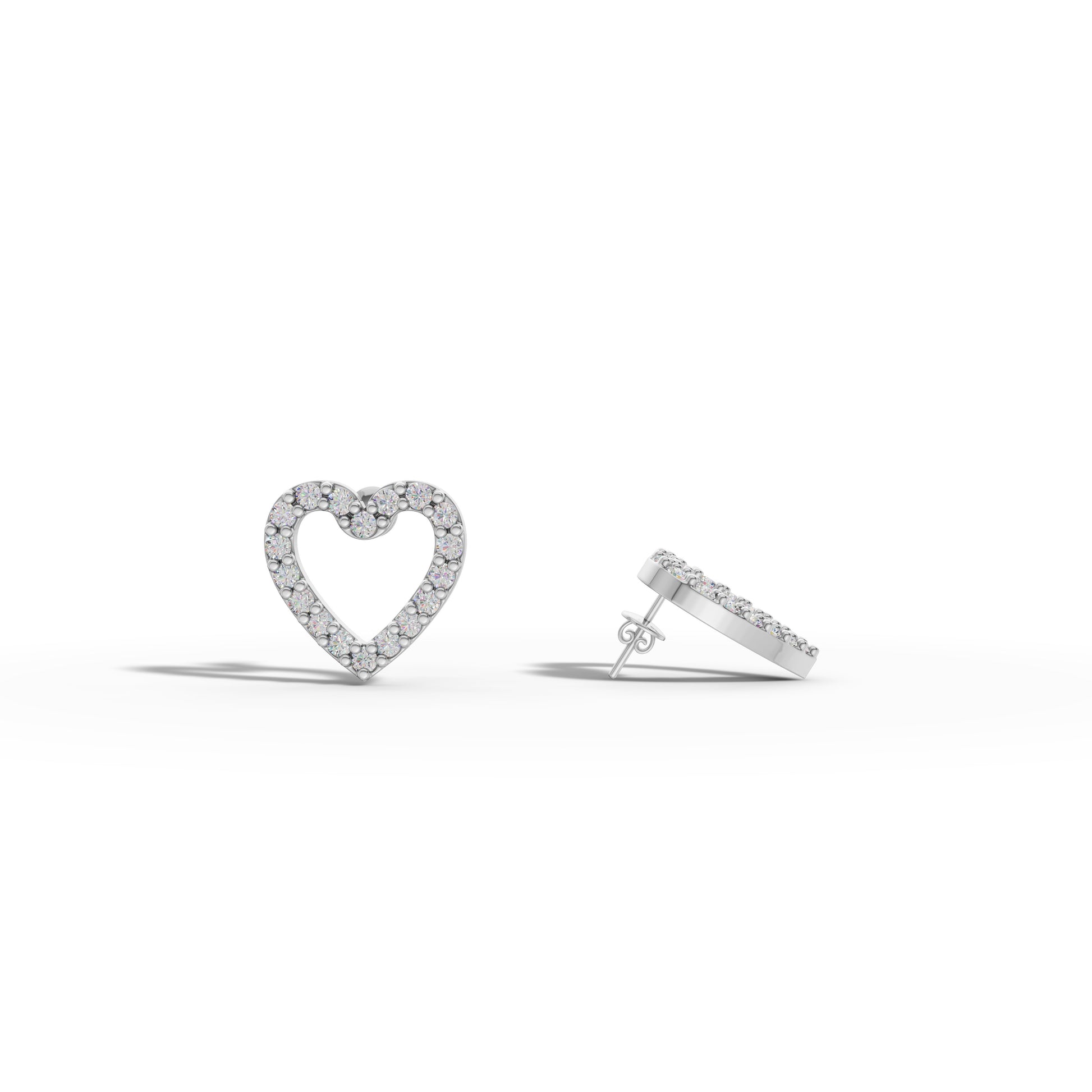Diamond Heart Earrings - 92Five