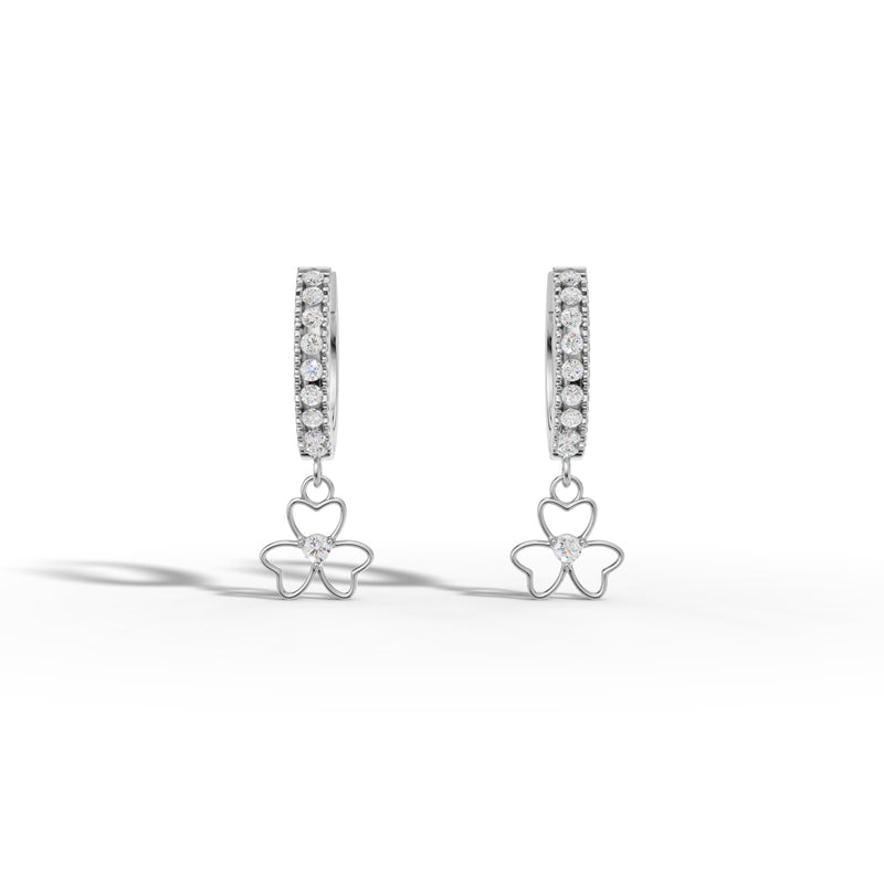 Luxury Diamond Flower Design Earrings – A Symbol of Floral Elegance, Love, and Timeless Beauty