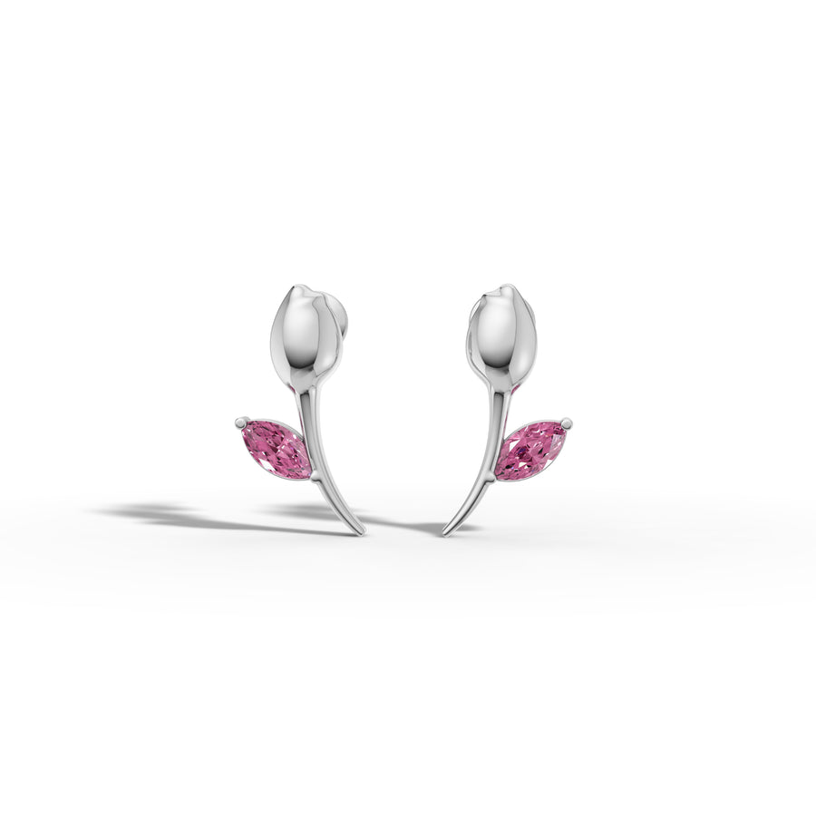 Tulip Minimalist Earrings