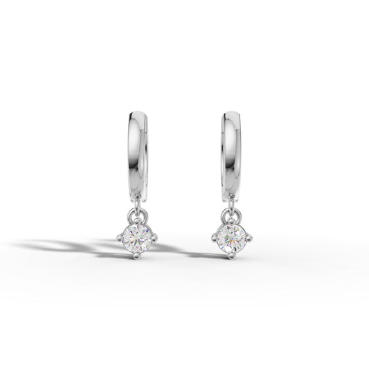 Minimalist Diamond Drop Earrings - 92Five