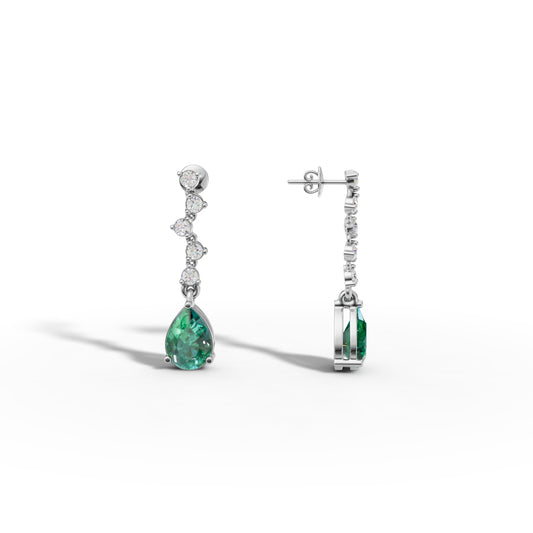 Zig Zag Pear Drop Earrings - 92Five