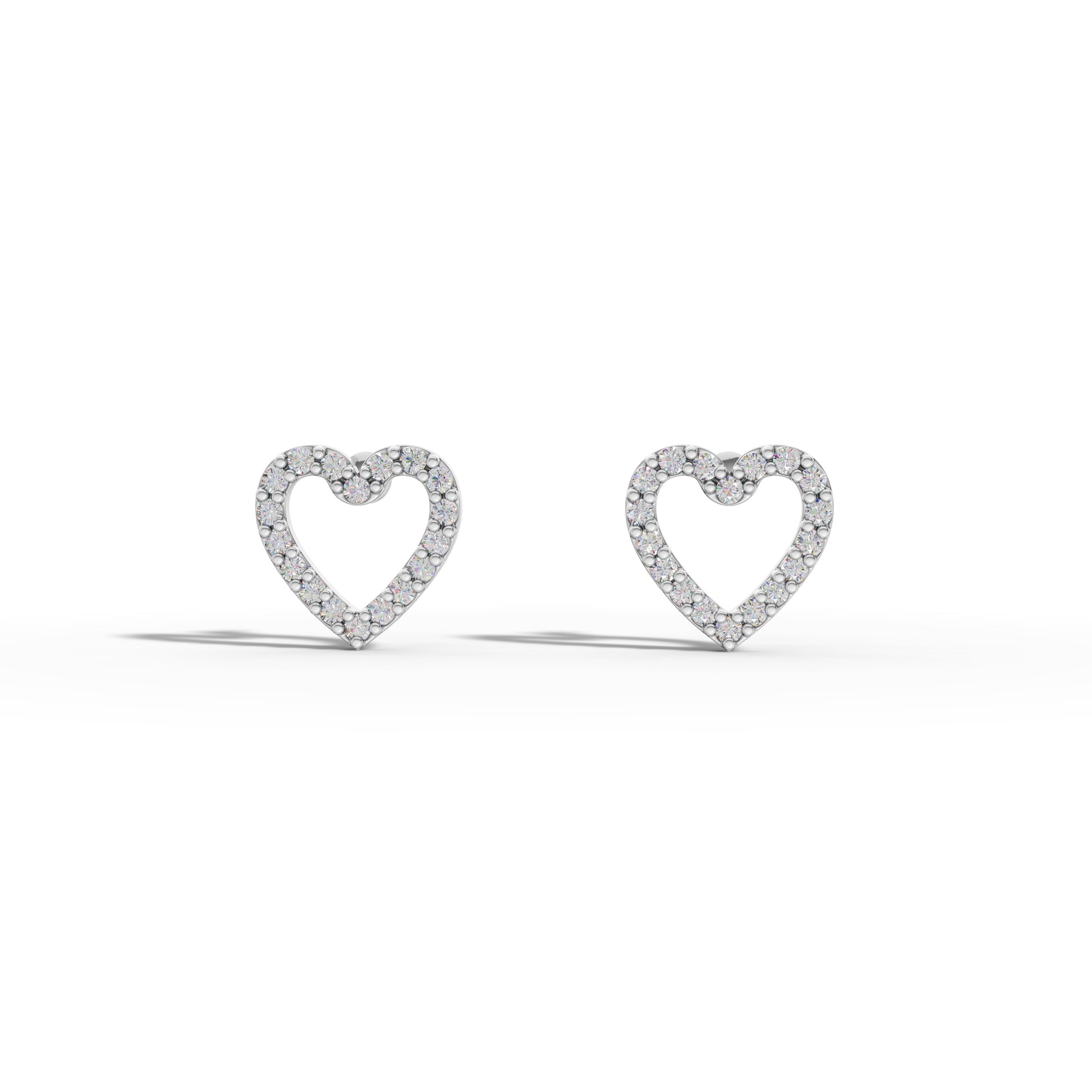 Diamond Heart Earrings - 92Five