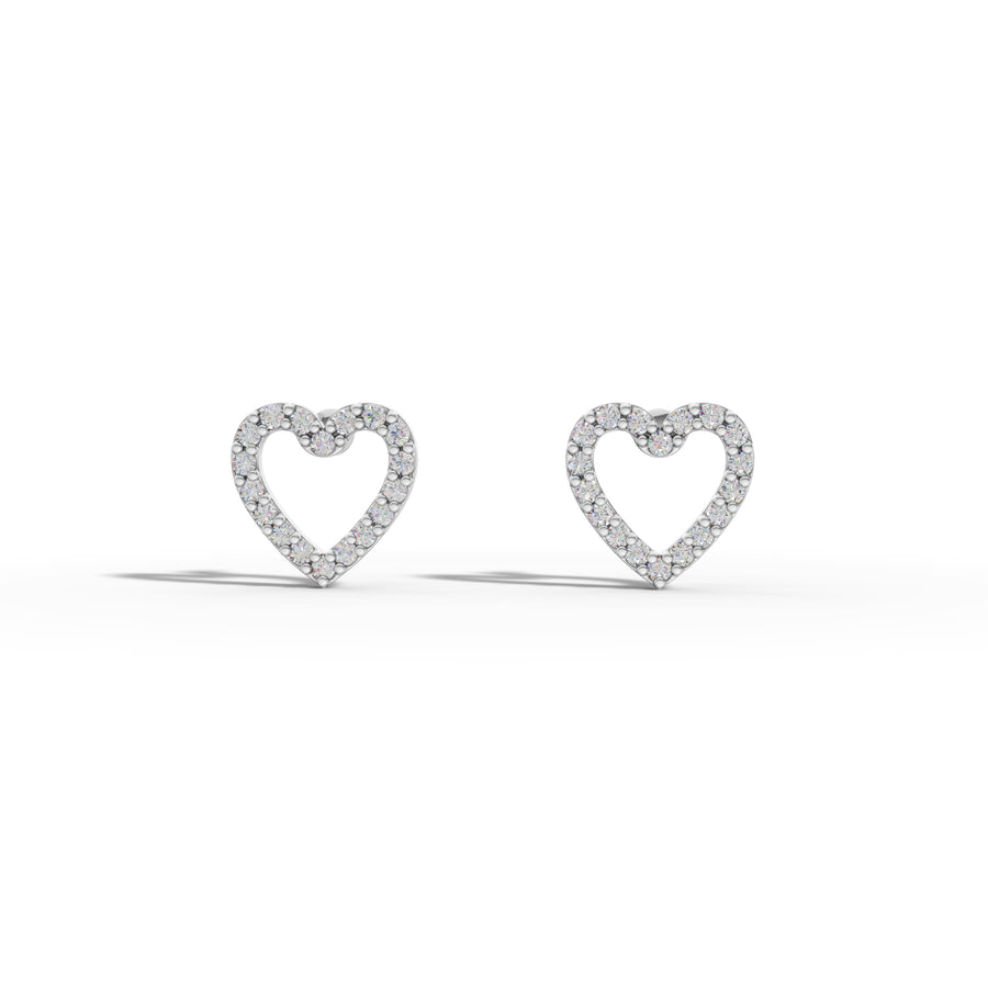 Diamond Heart Earrings