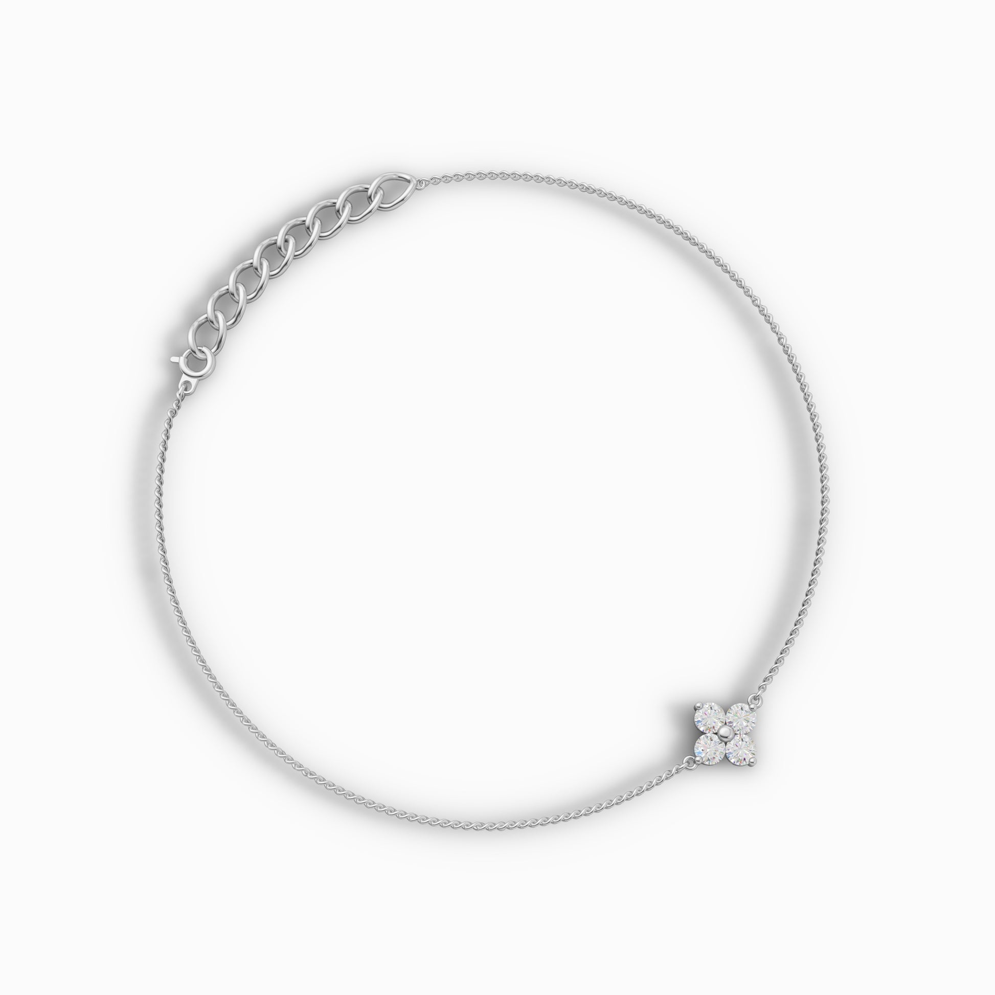 Diamond Studded Anklet - 92Five