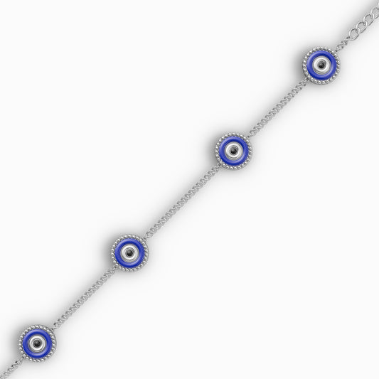 Circular Evil Eye Nazariya Charms Anklet - 92Five