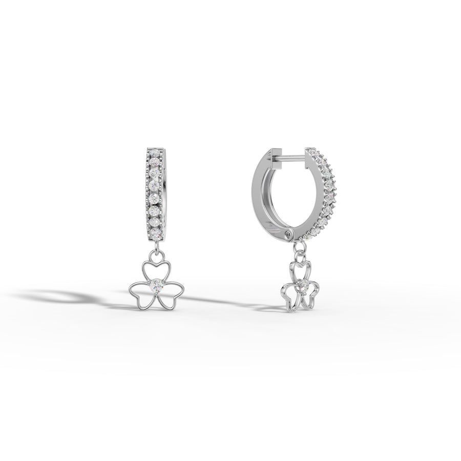 Luxury Diamond Flower Design Earrings – A Symbol of Floral Elegance, Love, and Timeless Beauty
