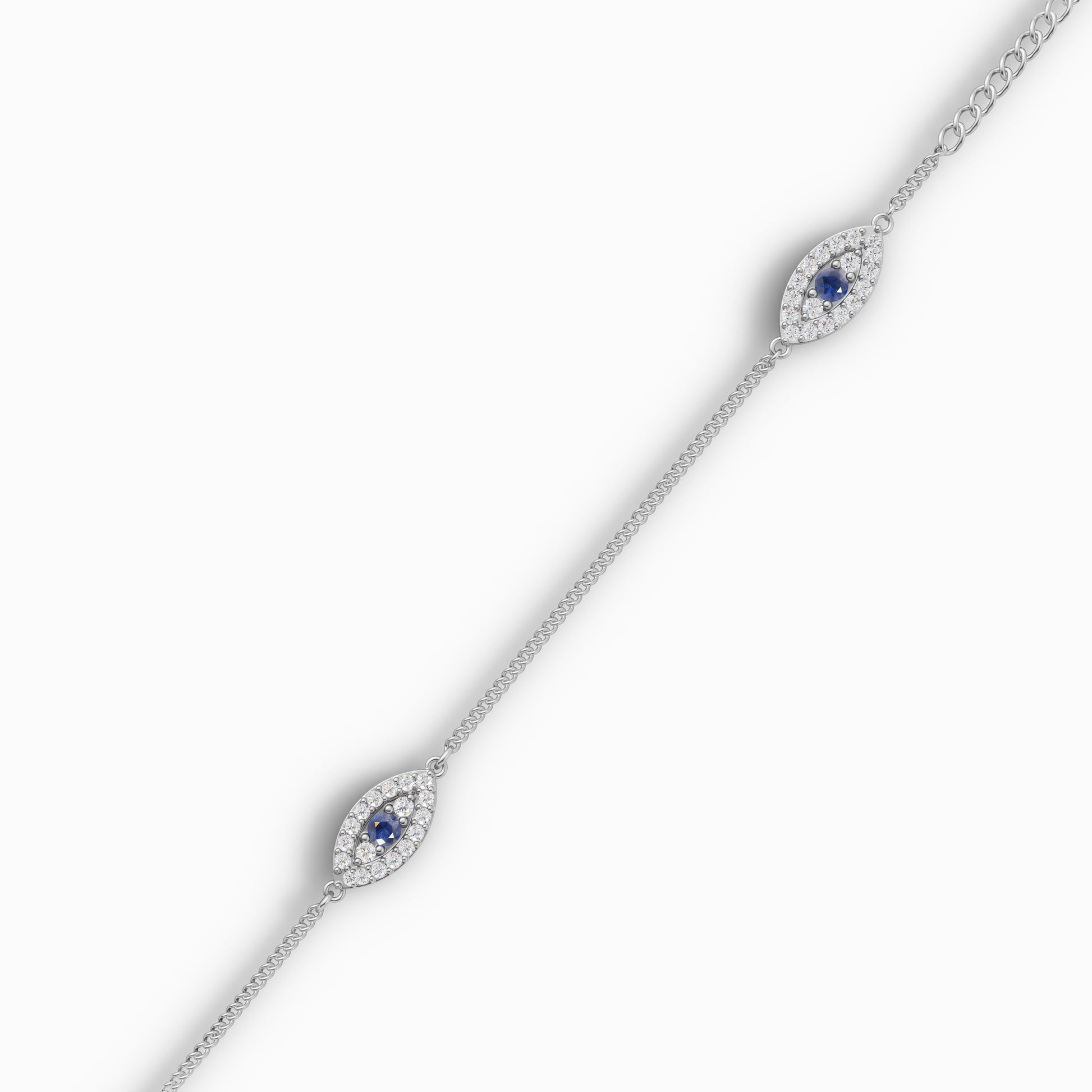 Minimalist Multiple Evil Eye Anklet - 92Five