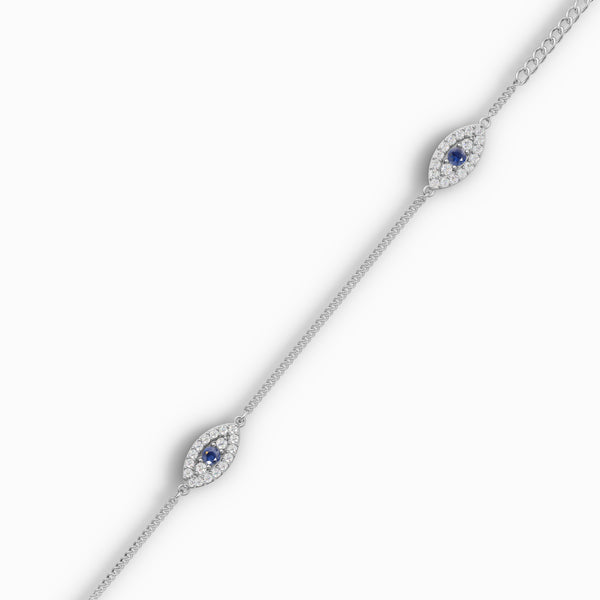 Minimalist Multiple Evil Eye Anklet