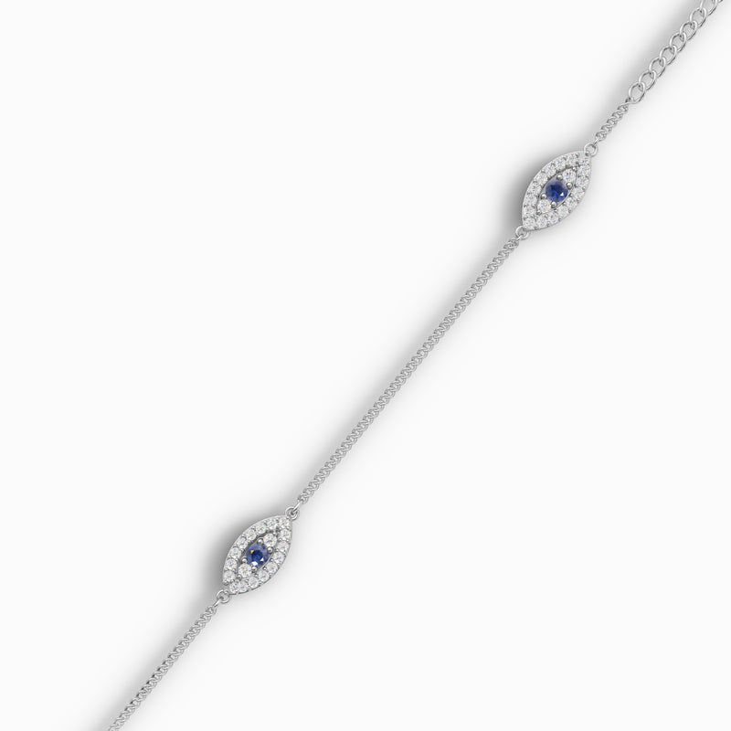 Minimalist Multiple Evil Eye Anklet