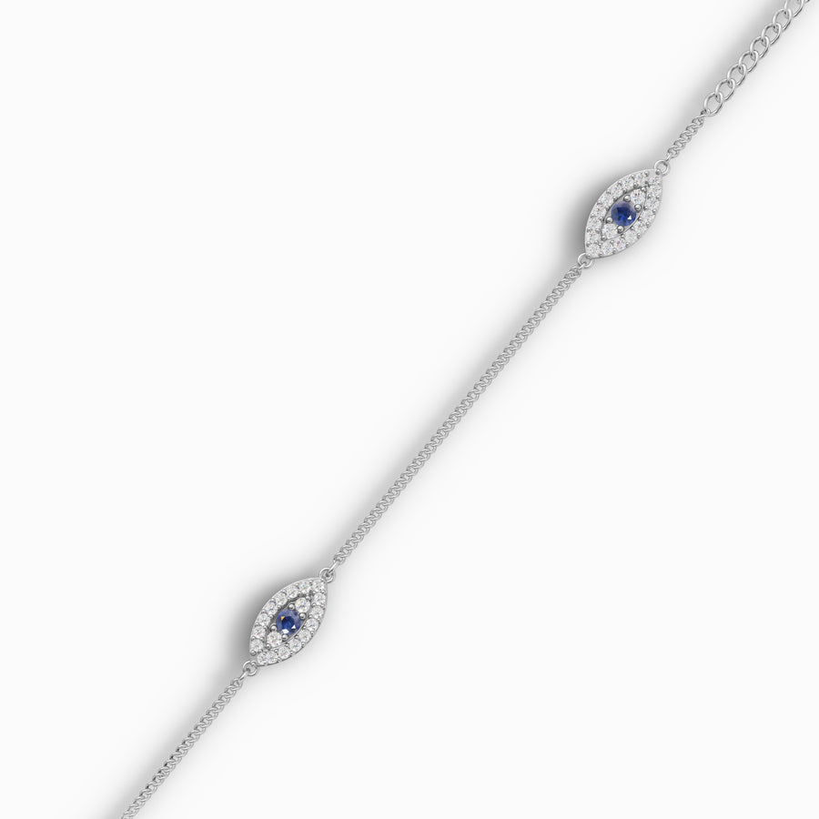 Minimalist Multiple Evil Eye Anklet