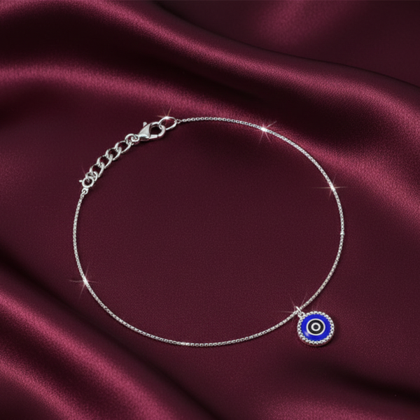 Evil Eye Drop anklet