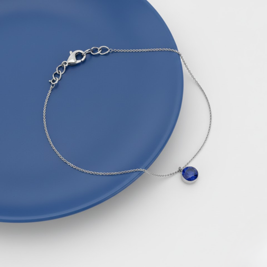 Blue Diamond Anklet