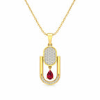 Ruby Glow 18K Gold Vermeil Pendant