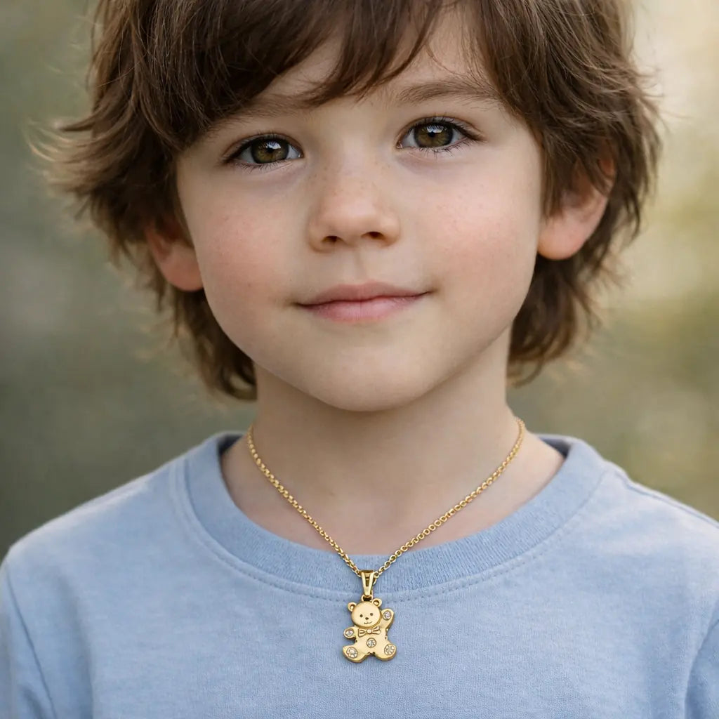 18KT Gold Plated Teddy Bear Pendant