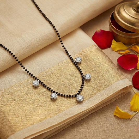 Black Beads and Diamond Mangalsutra