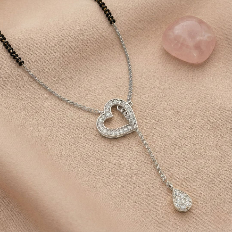 Heart Shape Delicate Diamond Mangalsutra