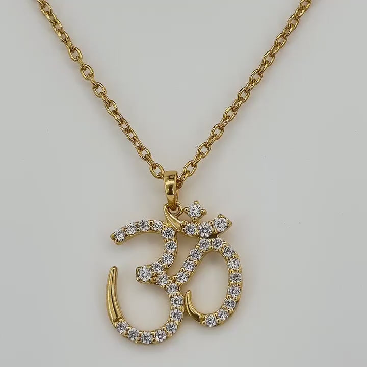 18KT Gold Om Radiance Pendant