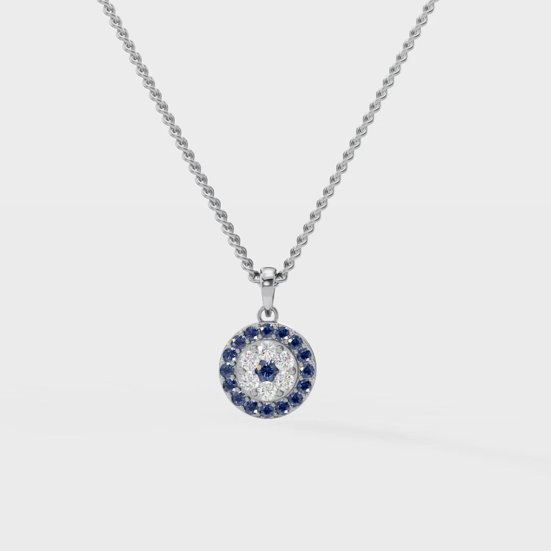 Circular Evil Eye Pendant