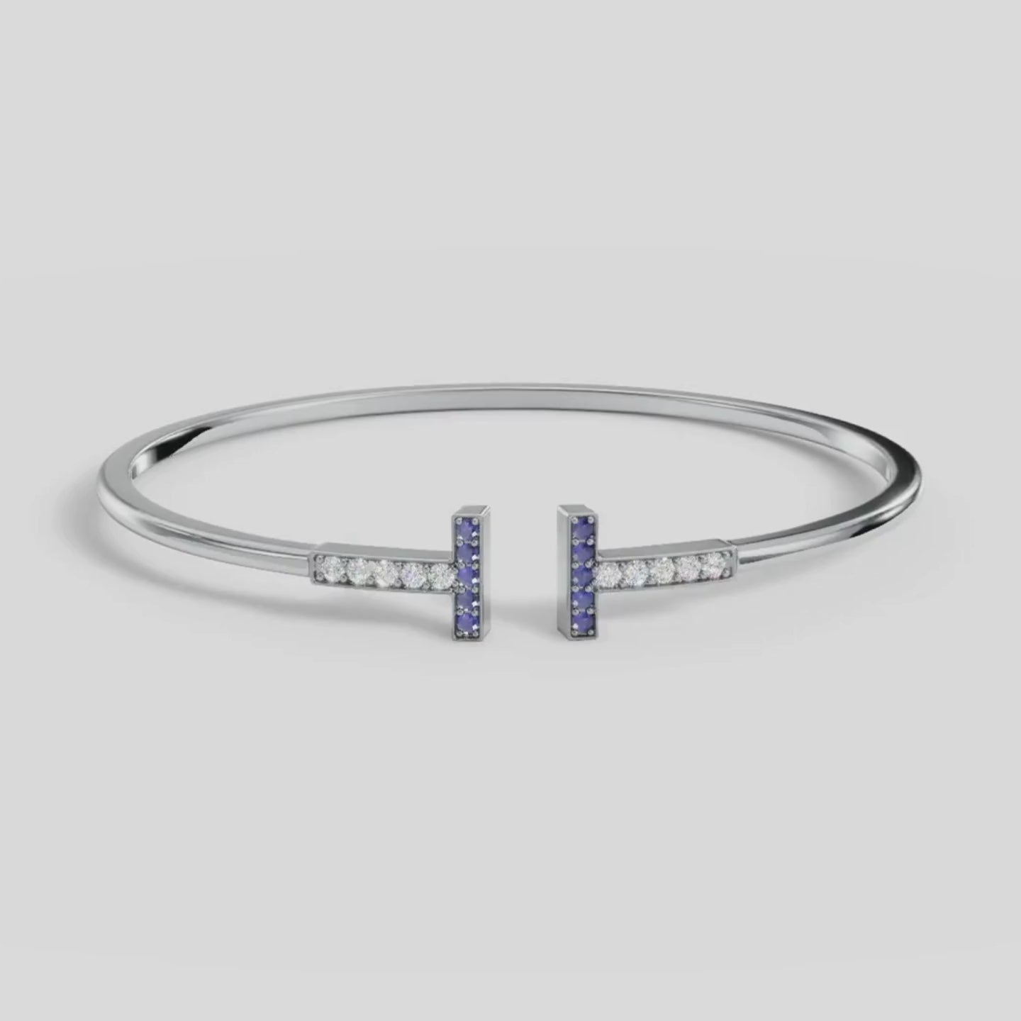 Twisting T Toi et Moi Diamond Bracelet