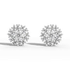 Snowflake Modern Geometric Diamond Earring