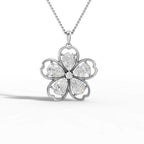 Floral Diamond-Cut Pendant
