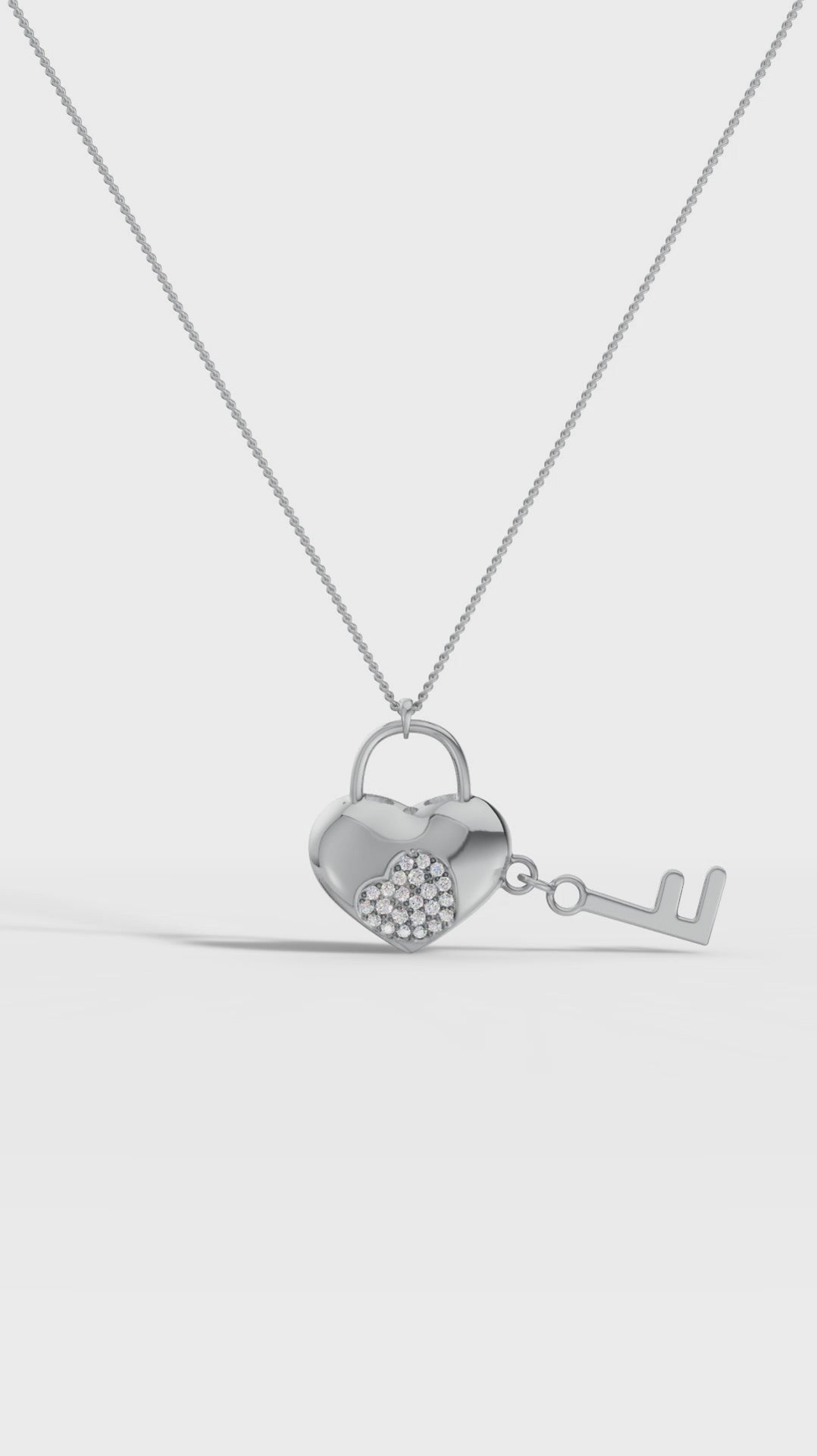 Heart lock and key Pendant