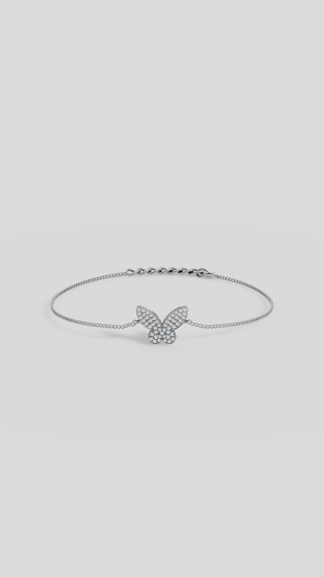 Butterfly Charm Diamond Bracelet