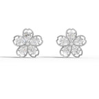 Floral Diamond-Cut Earrings