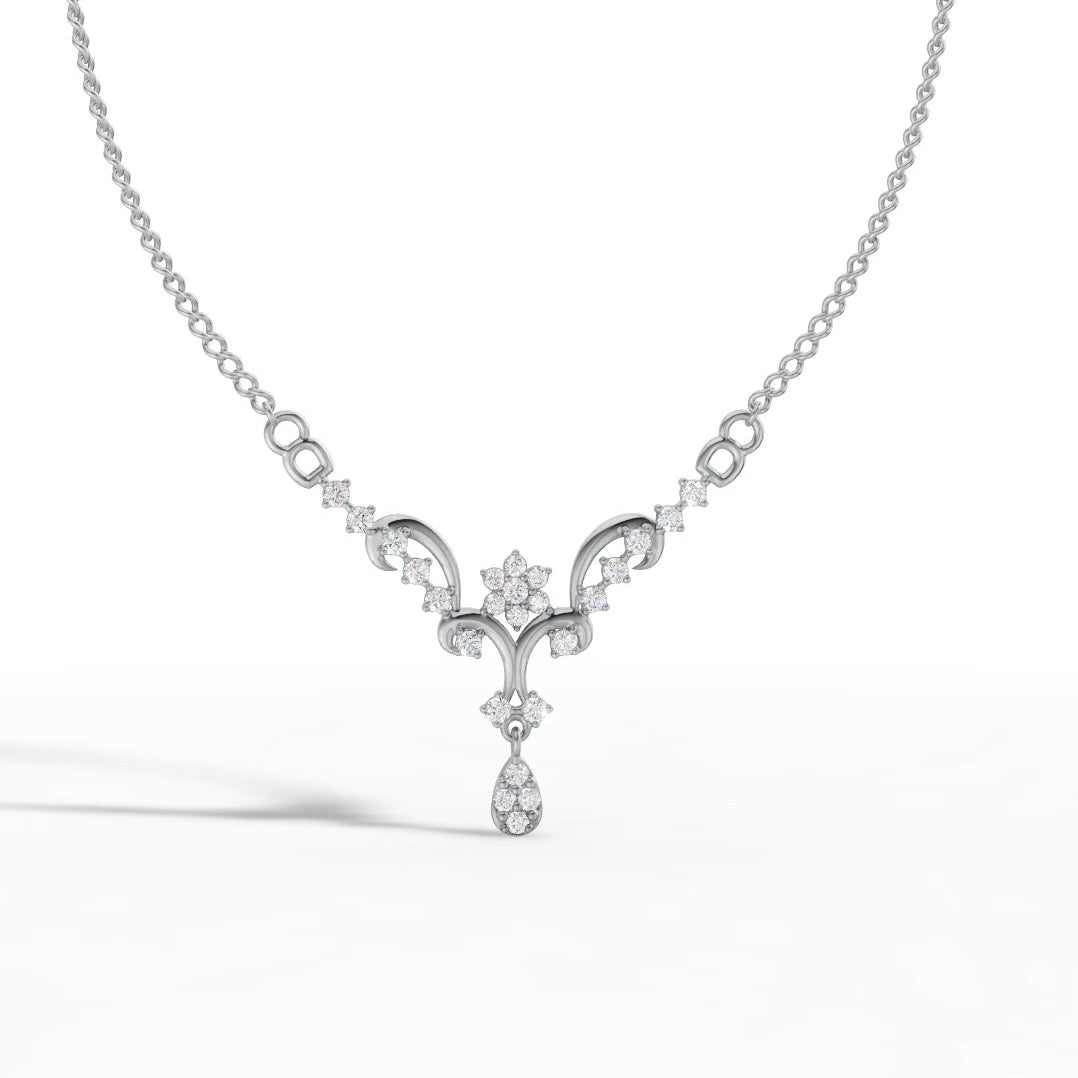 Floral Diamond Mangalsutra