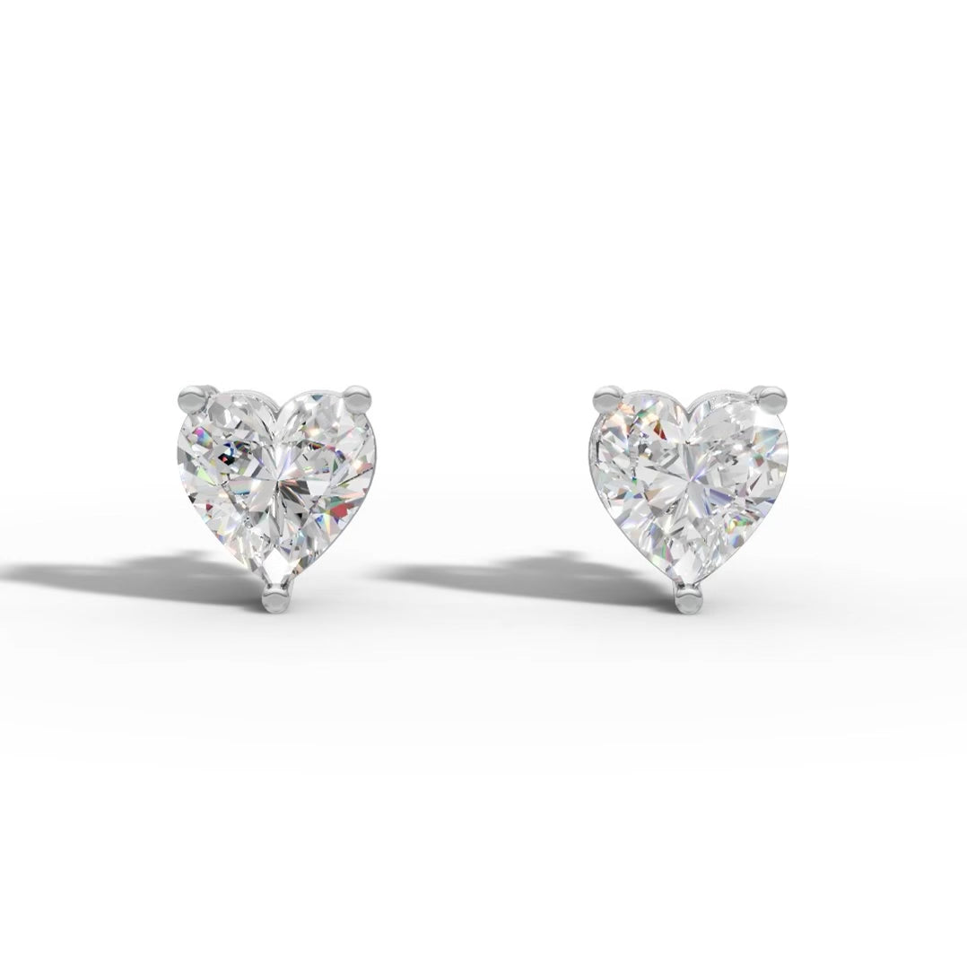 Heart-Shaped Diamond Pendant Set for Women